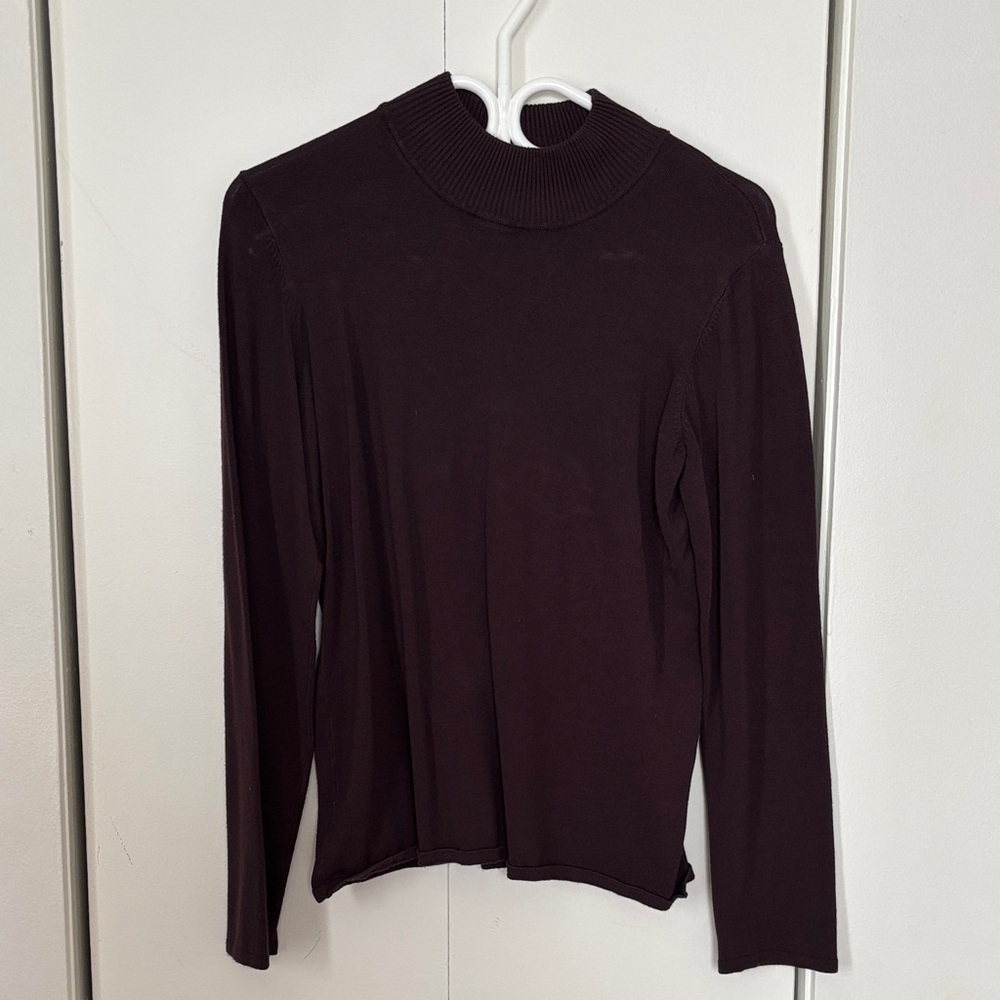 🎉4/30$🎉 Chic Dark Purple Long Sleeve Women's Top
